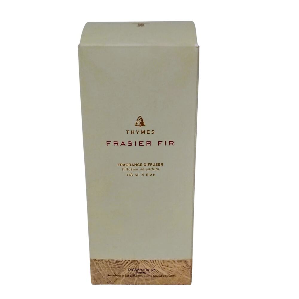 Thymes Frasier Fir Reed Fragrance Diffuser Oil Set Gold 4 oz. NEW Home Holiday
